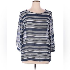 Loft Dress Shirt with 3/4 Sleeves - EUC - M